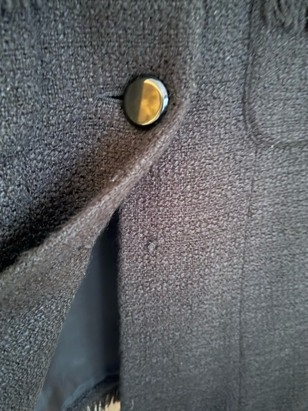 mac & jac Black Fringe-Trim Button Jacket - Picture 4 of 9